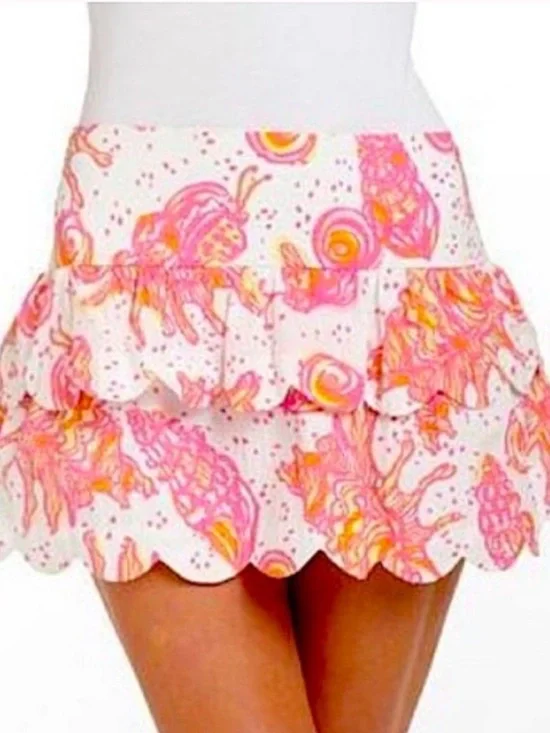 Lily Pulitzer Cuddy Scalloped skirt Size 6 - Picture 1 of 9